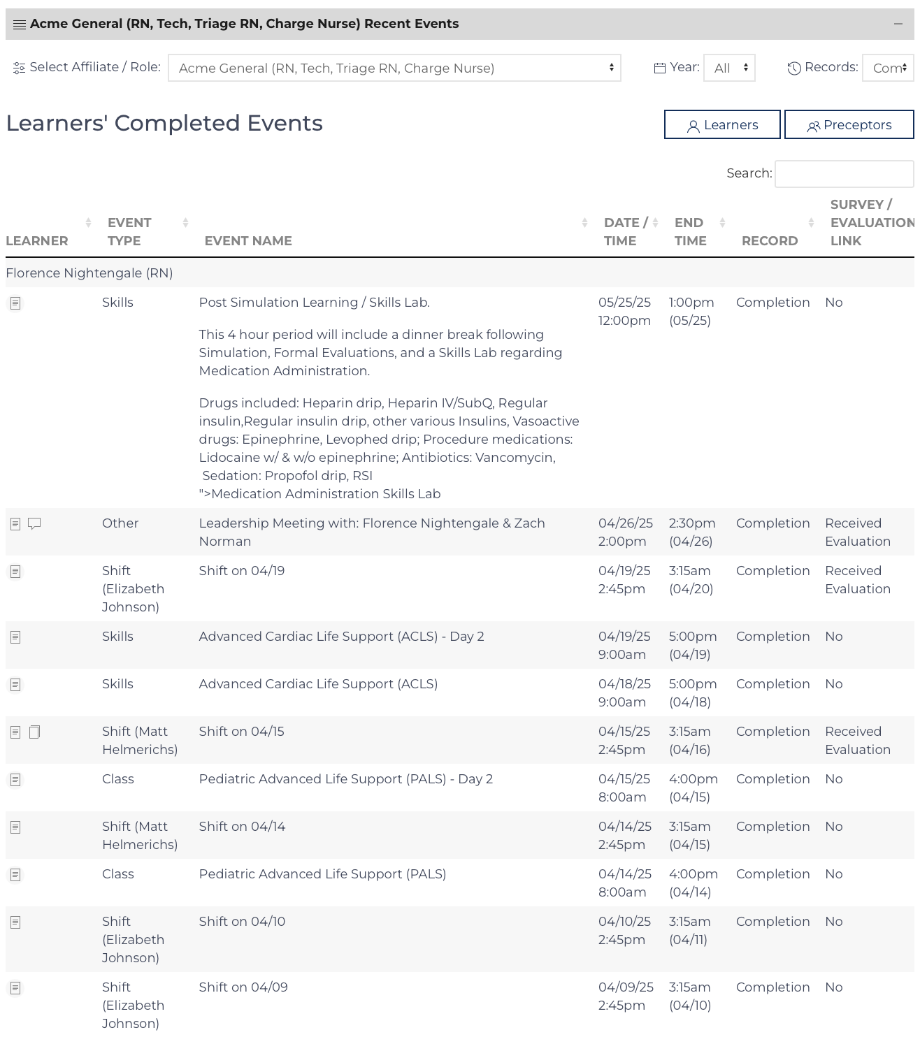 Events (Completed)