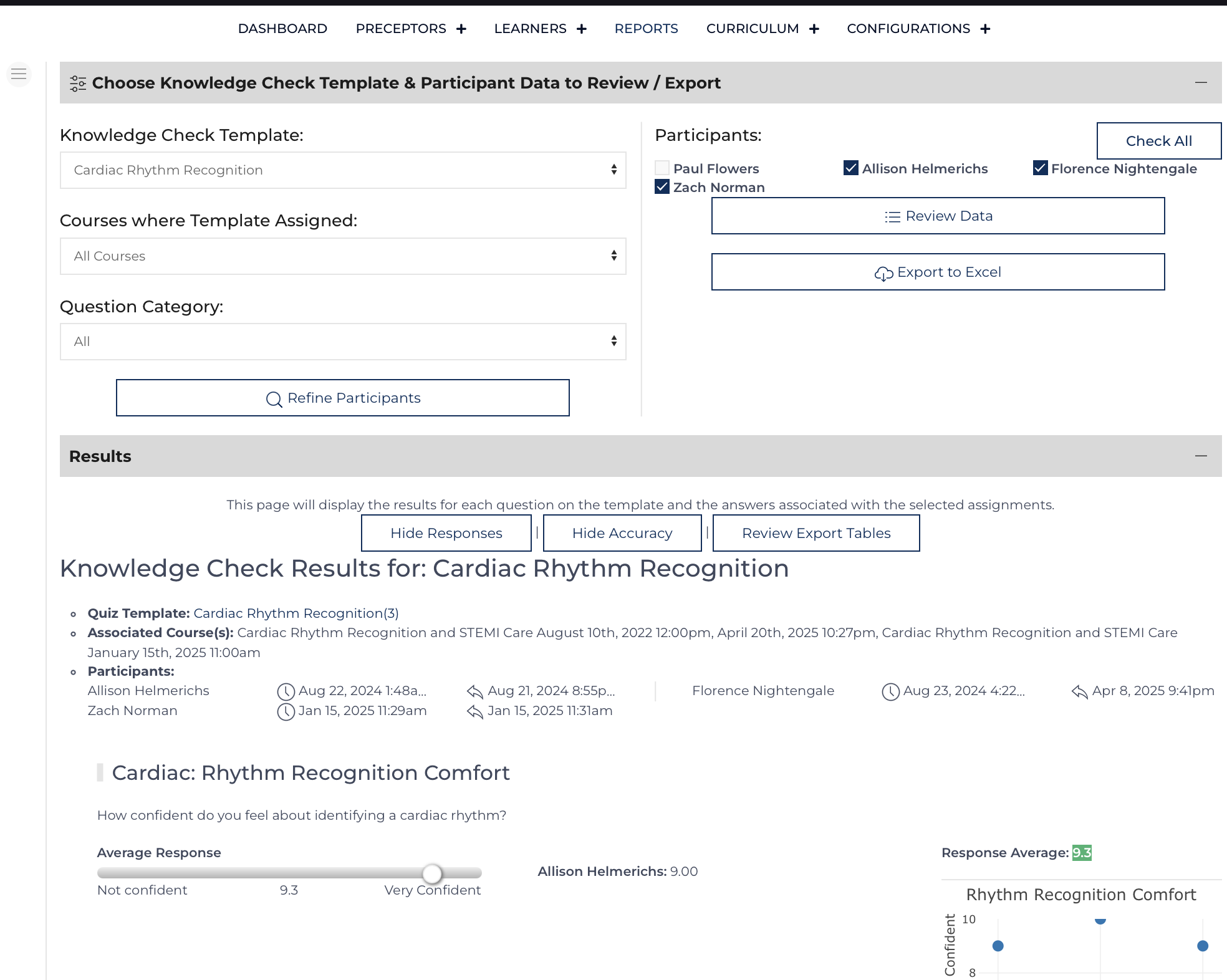 Export Knowledge Checks